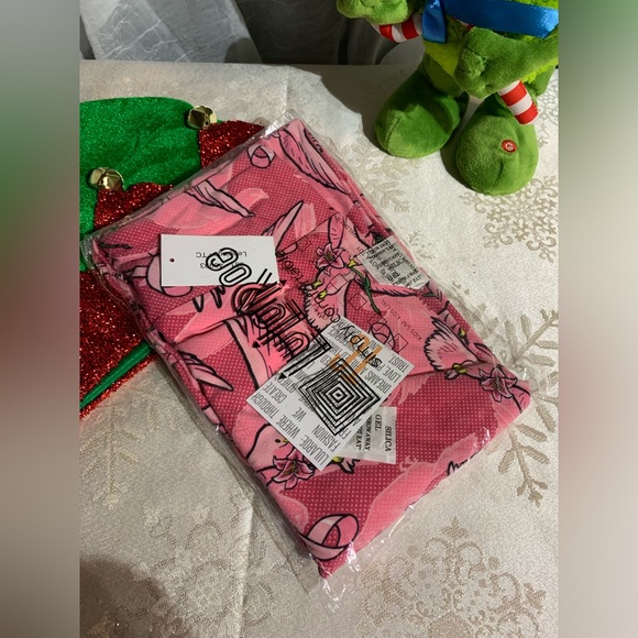 Lularoe TC Pink Breast Cancer Dove Lily Leggings - Picture 2 of 6